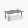 janEven Couchtisch FlairLine Lichtgrau Rechteckig Hairpin Beine 60x100 Bild 2