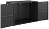 vidaXL Gartenschrank Schwarz 100 x 55,5 x 80 cm Poly Rattan 319868 Bild 3