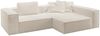 KAWOLA Sofa CARMO Ecksofa Stoff weiß Recamiere rechts 68 x 191 x 306 cm Bild 3