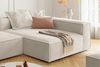 KAWOLA Sofa CARMO Ecksofa Stoff weiß Recamiere rechts 68 x 191 x 306 cm Bild 4