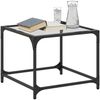 vidaXL Couchtisch mit Glasplatte Transparent 50x50x40 cm Stahl 845966 Bild 3
