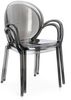 Gartenstuhl Allican 4er-Set Kunststoff, modern stapelbar, mit Armlehne, grau, für innen und außen Bild 3