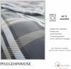 Fleece-Bettwäsche in Anthrazit mit kariertem Muster mit Reißverschluss 100% Polyester 155x220 cm Bild 5