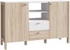 Sideboard HOYVIK 2-trg. 2 Schubladen Optik: Sonoma Eiche / Weiß, Forte Bild 3