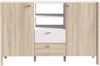 Sideboard HOYVIK 2-trg. 2 Schubladen Optik: Sonoma Eiche / Weiß, Forte Bild 2