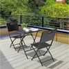 TLGREEN Balkonset Gartentisch- und Stuhlset, Gartenmöbel Set 3-teilige,Klappbar mit 2 Stühle und Tisch Bild 3