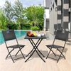 TLGREEN Balkonset Gartentisch- und Stuhlset, Gartenmöbel Set 3-teilige,Klappbar mit 2 Stühle und Tisch Bild 2