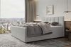 99rooms Bergamo Boxspringbett Cordstoff AMBIENCE Hellgrau 140x200 cm Schaum Topper 6 cm Bild 4