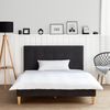 Polsterbett 140x200 cm Samt Anthrazit Doppelbett Bett Bettgestell Lattenrost Stoffbett Grau Bild 5