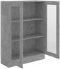 vidaXL Vitrinenschrank Betongrau 82,5x30,5x115 cm Holzwerkstoff 802754 Bild 4