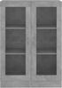 vidaXL Vitrinenschrank Betongrau 82,5x30,5x115 cm Holzwerkstoff 802754 Bild 5