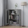 vidaXL Vitrinenschrank Betongrau 82,5x30,5x115 cm Holzwerkstoff 802754 Bild 3