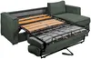 Vente-unique - LORETO Sofa SamtStoff Grün - B 223 cm152 cm x H 90 cm x L 278 cm Bild 5
