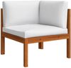 vidaXL 9-tlg. Garten-Lounge-Set mit Kissen Cremefarbenes Holz Akazie & Seil 3057896 Bild 5