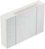 Spiegelschrank 90cm inkl. Design LED-Lampe und Glasböden weiss hochglanz : Weiss hochglanz Bild 4