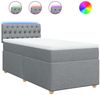 vidaXL Boxspringbett mit Matratze Hellgrau 80x200 cm Stoff 3288814 Bild 2