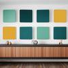 Rheinland Möbel FocusWall WAQ1010 – Quadratischer Akustik-Wandabsorber 100×100 cm in Stofffarbe Solano inkl. Montage-Set - Made in Germany - Klasse A, Stoffbezug, schwer entflammbar Bild 4