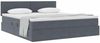 vidaXL Aufbewahrungsbett mit Matratze Dunkelgrau 180 x 200 cm Samt 3370714 Bild 3