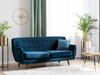 3-Sitzer Sofa Samtstoff marineblau BODO Bild 3