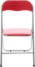 CLP 4er Set Klappstuhl Felix Klappbarer mit Kunstleder PVC Sitz Gepolstert,rot/silber Bild 3