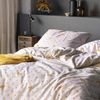 Irisette Biber Bettwäsche Panda 135x200 Hirsch Sterne beige gold 8496-40 Bild 2