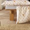 Irisette Biber Bettwäsche Panda 135x200 Hirsch Sterne beige gold 8496-40 Bild 4