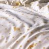 Irisette Biber Bettwäsche Panda 135x200 Hirsch Sterne beige gold 8496-40 Bild 3