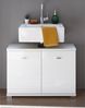 Waschbeckenunterschrank >Peter< in Weiß aus MDF - 80x57x30cm (BxHxT) Bild 2