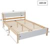 Flieks Massivholzbett, Doppelbett Kiefernholzbett mit Kopfteil und Lattenrost 140x200cm Bild 3