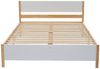 Flieks Massivholzbett, Doppelbett Kiefernholzbett mit Kopfteil und Lattenrost 140x200cm Bild 4