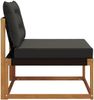 vidaXL Outdoor Mittelsofa Massives Akazienholz und Textilene Natur 900635 Bild 5