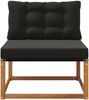 vidaXL Outdoor Mittelsofa Massives Akazienholz und Textilene Natur 900635 Bild 4