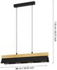 Eglo 900444 Hängeleuchte TARRAFO E27 4X40W Stahl, Holz schwarz, braun L:88cm B:15cm H:110cm dimmbar Bild 4