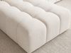 GRAINGOLD Ecksofa Loopo, Couch L-Form mit Wellenfeder, Velour-Stoff, Creme, Links Bild 4
