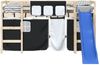 vidaXL Vorhänge für Hochbett Weiß und Schwarz Polyester 835913 Bild 5