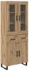 vidaXL Highboard 2 pcs Artisan-Eiche Engineered Wood und Glas 3415862 Bild 2