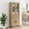 vidaXL Highboard 2 pcs Artisan-Eiche Engineered Wood und Glas 3415862 Bild 4