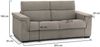 Dmora 2-Sitzer festes Sofa Flaibano, Lineares Sofa für Wohnzimmer, gepolstert, abnehmbarer Bezug, 100 % Made in Italy-Qualität, 205x95 h100 cm, Taube Bild 3