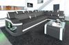 Mini Leder Ecksofa Padua L-Form - Ledermix - Grau-Weiß - Rechts Bild 3