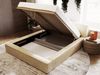 GRAINGOLD Lago Bett 160x200, Polsterbett mit Bettkasten und Kopfteil, Fell-Stoff, Beige Bild 4