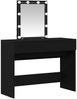 vidaXL Schminktisch mit Spiegel Schwarz Eichen-Optik 100 x 40 x 130 cm 868842 Bild 4