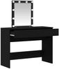 vidaXL Schminktisch mit Spiegel Schwarz Eichen-Optik 100 x 40 x 130 cm 868842 Bild 5