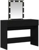 vidaXL Schminktisch mit Spiegel Schwarz Eichen-Optik 100 x 40 x 130 cm 868842 Bild 2