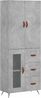 vidaXL Highboard Betongrau 69,5x34x180 cm Holzwerkstoff 3195935 Bild 2