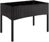vidaXL 4-tlg. Garten-Lounge-Set mit Kissen Schwarz Poly Rattan 319500 Bild 4