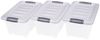 Spetebo Stapelbox 3er Stapelbox Multi Allzweck Box mit Deckel - 7 L (Set, 1 St, 3er Set), Deckel mit Klappverschlüssen und Griffen Bild 2