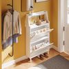 SoBuy FSR221-W Schuhschrank, MDF, Lackiert, Weiß, 60 x 119 x 19 cm Bild 4