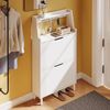 SoBuy FSR221-W Schuhschrank, MDF, Lackiert, Weiß, 60 x 119 x 19 cm Bild 2