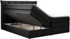Boxspringbett 7-Zonen Taschenfederkernmatratze und Topper - PREMIUM-10-KING - 140x200cm - Schwarz Kunstleder - H4 Bild 4