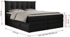 Boxspringbett 7-Zonen Taschenfederkernmatratze und Topper - PREMIUM-10-KING - 140x200cm - Schwarz Kunstleder - H4 Bild 5